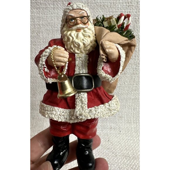 Vintage 1993 Possible Dreams 6” Clothtiques Santa Claus Traditional Ornament - Picture 1 of 4